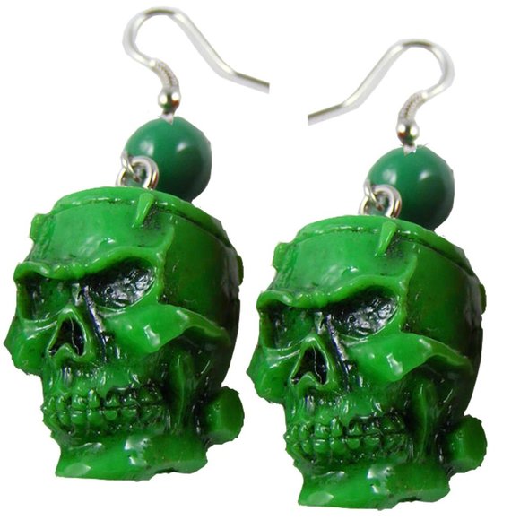 Kreepsville 666 Jewelry - KREEPSVILLE 666 - GREEN MONSTER EARRINGS